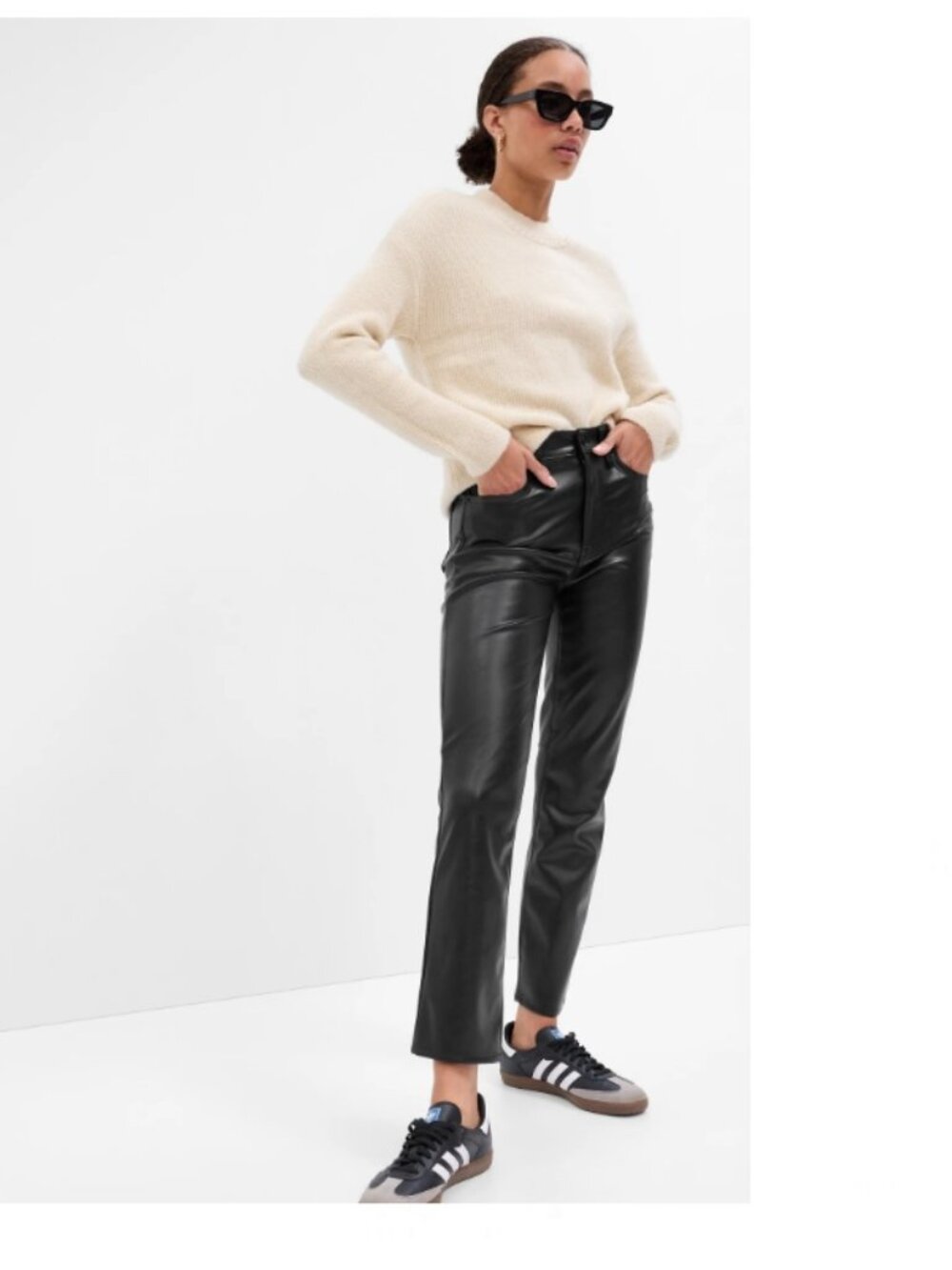 Gap High Rise Vegan Leather Vintage Slim Pants Sz 4/27 NWOT